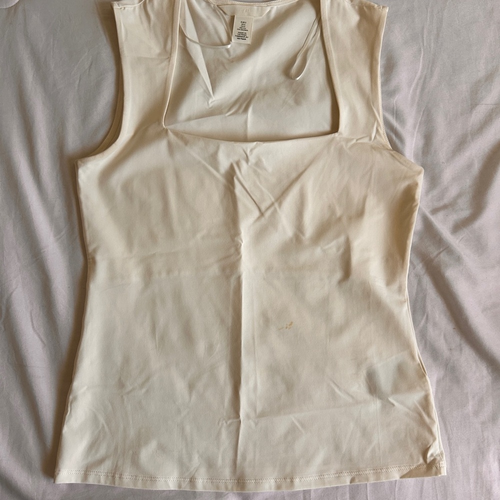Elegant Cream Sleeveless Top